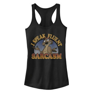 �f�B�Y�j�[ ���f�B�[�X �g�b�v�X T�V���c Disney's The Lion King Timon I Speak Fluent Sarcasm Juniors' Racerback Tank Top Black �u���b�N