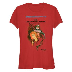 �A�j���L�����N�^�[ ���f�B�[�X �g�b�v�X T�V���c �O���t�B�b�N Licensed Character Juniors' Nancy Drew Mystery Stories The Crooked Banister Fitted Graphic Tee Red ���b�h
