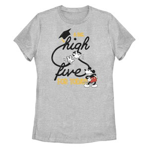yz fBYj[ fB[X TVc gbvX Disney's Mickey Mouse A Big High Five For Today Juniors' Graphic Tee Athletic Heather