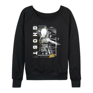 }[x fB[X gbvX TVc pC Women's Marvel Thunderbolts Ghost Ava Starr French Terry Long Sleeve Tee Black ubN