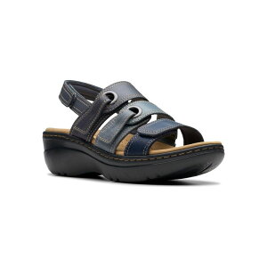 yz N[NX fB[X T_ V[Y Clarks Merliah2 Women's Wedge Sandals Navy Leather