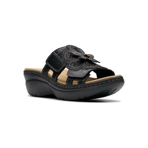 yz N[NX fB[X T_ V[Y Clarks Merliah2 Belle Women's Wedge Sandals Black Leather