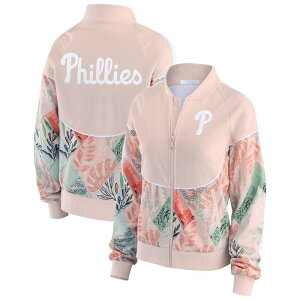 【送料無料】 ウェア バイ エリン アンドルーズ レディース ジャケット・ブルゾン アウター Women's WEAR by Erin Andrews Sand Philadelphia Phillies Raglan Full-Zip Track Jacket Phl Multi