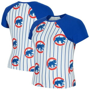 �A���u�����f�b�h ���f�B�[�X �g�b�v�X T�V���c Unbranded Women's Conceptsport White Chicago Cubs Outbound Pinstripe Raglan T-Shirt Cub White �z���C�g