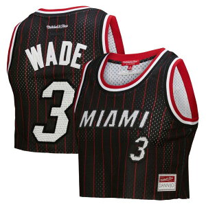 �A���u�����f�b�h ���f�B�[�X �g�b�v�X T�V���c �N���b�v�h �W���[�W�[ Unbranded Women's Mitchell & Ness x DANNIJO Dwyane Wade Black Miami Heat Fashion Cropped Basketball Jersey Hea Black �u���b�N