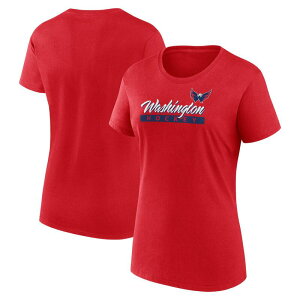 �t�@�i�e�B�N�X ���f�B�[�X �g�b�v�X T�V���c �R�b�g�� �L���b�v Women's Fanatics Red Washington Capitals Risk Cotton T-Shirt Cap Red ���b�h