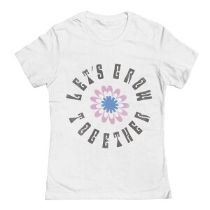 �A���u�����f�b�h ���f�B�[�X �g�b�v�X T�V���c �O���t�B�b�N Unbranded Juniors' Let's Grow Together Graphic T-Shirt White �z���C�g