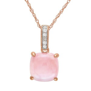 yz Aufbh fB[X lbNXE`[J[Ey_ggbv ANZT[ Stella Grace 10k Rose Gold Pink Opal and Diamond Accent Pendant Pink