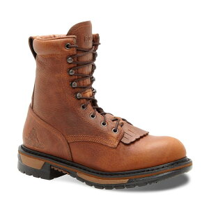 ���b�L�[ �����Y �V���[�Y �u�[�c�E���C���u�[�c ���[�X Rocky Original Ride Lacer 8-in. Waterproof Western Men's Work Boots Tan Pitstop �^��