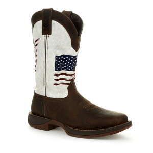 �h�D�����S �����Y �V���[�Y �u�[�c�E���C���u�[�c Rebel By Durango Distressed Flag Men's Western Boots Bay Brown And White �z���C�g