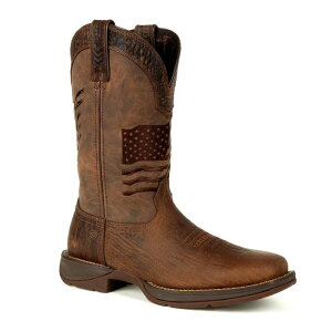 �h�D�����S �����Y �V���[�Y �u�[�c�E���C���u�[�c Rebel By Durango Brown Distressed Flag Men's Western Boots Acorn �u���E��