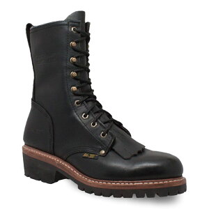�A�h�e�b�N �����Y �V���[�Y �u�[�c�E���C���u�[�c AdTec Fireman Men's Wateresistant Logger Work Boots Black �u���b�N