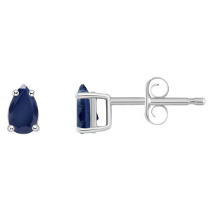 Aufbh fB[X ANZT[ sAXECO Unbranded 14k White Gold Pear Shape Birthstone Stud Earringsapphire Sep Tt@CA