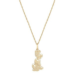 fBYj[ fB[X ANZT[ lbNXE`[J[Ey_ggbv [X Disney's Pluto 14k Gold Pendant Necklace Gold Tone S[h