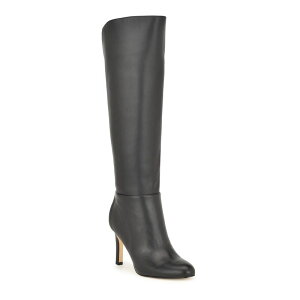 yz iCEFXg fB[X u[cECu[c V[Y Nine West Sancha Women's Leather Knee-High Boots Black Leather