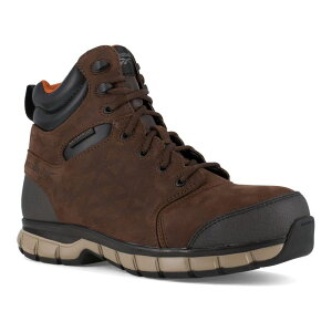 ���[�{�b�N �����Y �V���[�Y �u�[�c�E���C���u�[�c ���U�[ Reebok Work Men's Leather Sublite Cushion Waterproof Composite Toe Boots Brown �u���E��