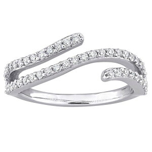 �X�e�� �O���[�X ���f�B�[�X �A�N�Z�T���[ �����O Stella Grace Sterling Silver 1/2 Carat.W Created Moissanite Curved Ring Sterling �V���o�[