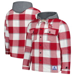 �X�^�[�^�[ �����Y �A�E�^�[ �W���P�b�g�E�u���]�� �p�[�J�[ Men'startered/White St. Louis Cardinalsherpa Full-Zip Hoodie Jacket Crd Red ���b�h