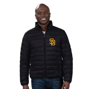 yz J[ oNX Y WPbgEu] AE^[ Men's G-III Sports by Carl Banks Black San Diego Padres Packable Neck Pillow Full-Zip Puffer Jacket Pad Black