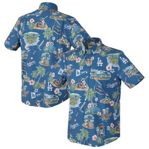 ���C���X�v�[�i�[ �����Y �g�b�v�X T�V���c Men's Reyn Spooneroyalos Angeles Dodgerscenic Tri-Blend Performance Button-Up Top Lad Blue �u���[