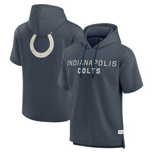 yz t@ieBNX Y TVc gbvX Men's Fanatics Navy Indianapolis Colts Elements Future Ground Lettering Short Sleeve Pullover Hoodie Clt Navy