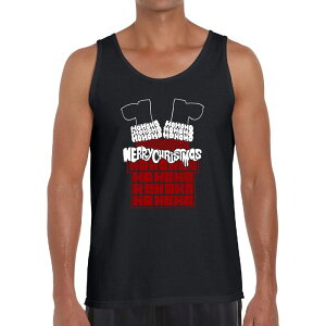 �G���G�[�|�b�v�A�[�g �����Y �g�b�v�X T�V���c LA Pop Art Chimney Santa - Men's Word Artank Top Black �u���b�N