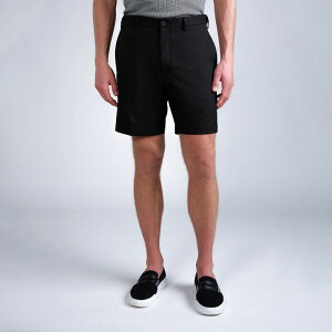 �n�K�[ �����Y �{�g���X �n�[�t�p���c�E�V���[�c �V���[�g�p���c Men's Haggar Cool 18 Pro 7-Inch Performance Flex Straight Fit Shorts Black �u���b�N