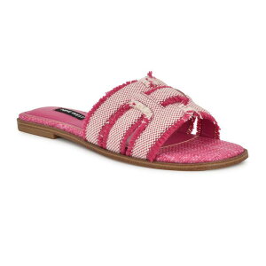 yz iCEFXg fB[X T_ V[Y Nine West Germanny Women's Slip-On Casual Sandals Pink Multi