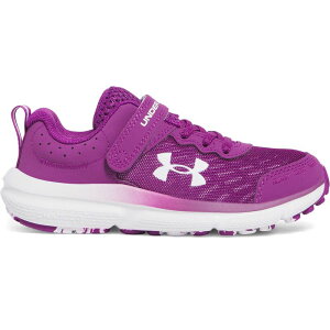 yz A_[A[}[ fB[X Xj[J[ V[Y Under Armour Assert 10 AC Paint Splatter Little Kids' Running Shoes Purple White