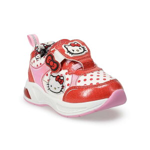 yz CZX LN^[ fB[X Xj[J[ V[Y Hello Kitty Light-Up Toddler Girls' Athletic Shoes Red
