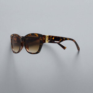 yz FEH fB[X TOXEACEFA ANZT[ Women's Simply Vera Vera Wang Rolinda Square Sunglasses Crystal Tortoise
