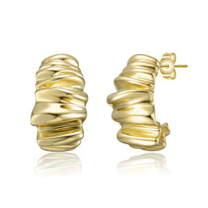 Aufbh fB[X ANZT[ sAXECO Unbranded Waffled Wave Chunky Earrings Gold Tone S[h