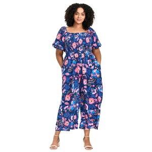 yz Axj[ fB[X s[X gbvX Avenue Women's Plus Size Annabelle Print Jumpsuit Floral Odyssey