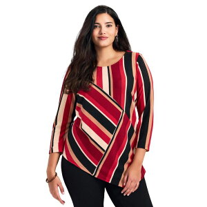 �A�x�j���[ ���f�B�[�X �g�b�v�X T�V���c �A�V�����g���[ �v���X�T�C�Y Avenue Women's Plusize Kayasymmetrical Hacci Top Spice Combo