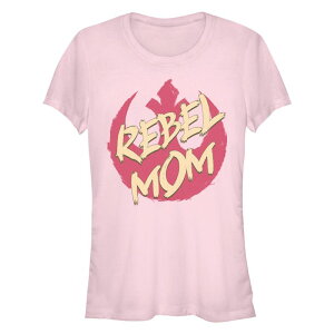 �X�^�[ �E�H�[�Y ���f�B�[�X �g�b�v�X T�V���c �O���t�B�b�N Women'star Wars Rebel Mom Fitted Graphic Tee Light Pink �s���N