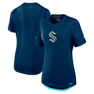 �y���������z �t�@�i�e�B�N�X ���f�B�[�X T�V���c �g�b�v�X Women's Fanatics Deep Sea Blue Seattle Kraken Authentic Pro Rink T-Shirt Krk Navy