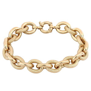 yz Xe O[X fB[X uXbgEoOEANbg ANZT[ Stella Grace 18k Gold Over Silver Oval Link Bracelet Gold Tone