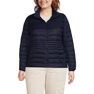 yz YGh fB[X WPbgEu] AE^[ Plus Size Lands' End Wanderweight Packable Down Jacket Deep Sea Navy
