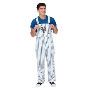�t�H�R �����Y �{�g���X �J�W���A���p���c �I�[�o�[�I�[�� Men'sFOCO White New York Mets Pinstripe Bib Overalls Met White �z���C�g