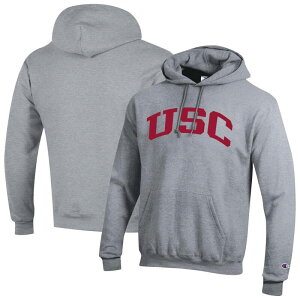 �`�����s�I�� �����Y �g�b�v�X T�V���c �t���[�X �p�[�J�[ Men's Champion Heather Gray USC Trojans Basic Arch Fleece Pullover Hoodie Usc Grey �O���[