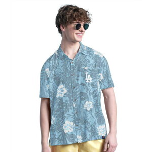 �}���K���[�^�r�� �����Y �g�b�v�X T�V���c Men's Margaritaville Blue Los Angeles Dodgers Palm Shade Party Button-Up Shirt Lad Blue �u���[