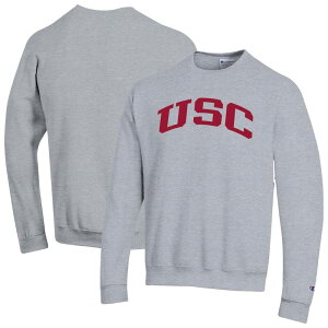 �`�����s�I�� �����Y �g�b�v�X T�V���c �X�E�F�b�g �t���[�X Men's Champion Heather Gray USC Trojans Basic Arch Fleece Pullover Sweatshirt Usc Grey �O���[
