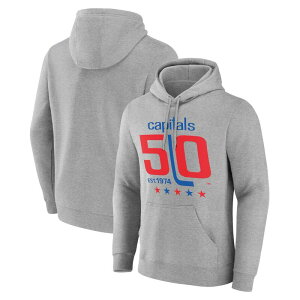 �A���u�����f�b�h �����Y �g�b�v�X T�V���c �L���b�v �p�[�J�[ Unbranded Men's Gray Washington Capitals 50th Anniversary Pullover Hoodie Cap Grey �O���[