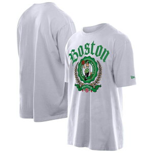 �j���[�G�� �����Y �g�b�v�X T�V���c Men's New Era White Boston Celtics Throwback Prep Oversized T-Shirt Cel White �z���C�g