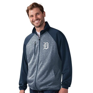�J�[�� �o���N�X �����Y �A�E�^�[ �W���P�b�g�E�u���]�� Men's G-III Sports by Carl Banks Navy Detroitigers Runners Raglan Full-Zip Track Jacketgr Navy �l�C�r�[