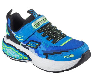�X�P�b�`���[�Y ���f�B�[�X �V���[�Y �X�j�[�J�[ Skechers Mega-Craft 4K Boys' Sneakers Blue Lime �u���[