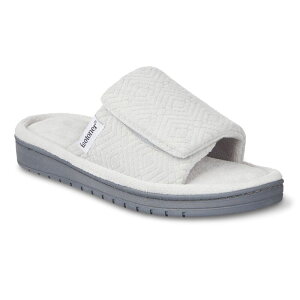 �A�C�\�g�i�[ ���f�B�[�X �V���[�Y �T���_�� �p�C�� Women's isotoner Gemma Micro Terry Cloth Adjustable Slide Slippers Light Gray �O���[