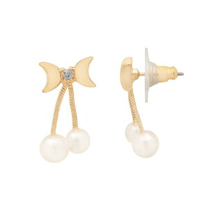 yz LC Lauren Conrad fB[X sAXECO ANZT[ LC Lauren Conrad Gold Tone Simulated Pearl Bow Dangle Earrings White
