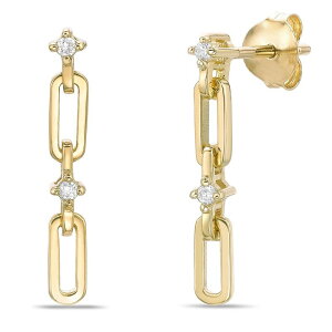Gemminded ���f�B�[�X �A�N�Z�T���[ �s�A�X�E�C�������O �e�B�A�[�h Gemminded 18k Gold Over Silver Lab-Creatediamond Accentiered Square Post Drop Earrings Gold Tone �S�[���h