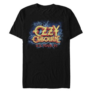 �A�j���L�����N�^�[ �����Y �g�b�v�X T�V���c �O���t�B�b�N Licensed Character Men's Ozzy Osbourne U.S. Tour '91 Graphic Tee Black �u���b�N
